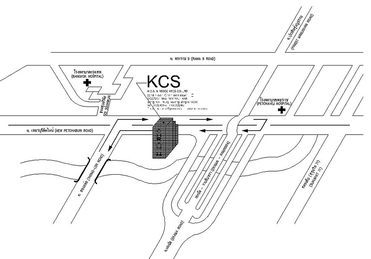 แผนที่ ที่ตั้ง บริษัทเค.ซี.เอส.แอนด์.แอสโซซิเอทส์ จำกัด  